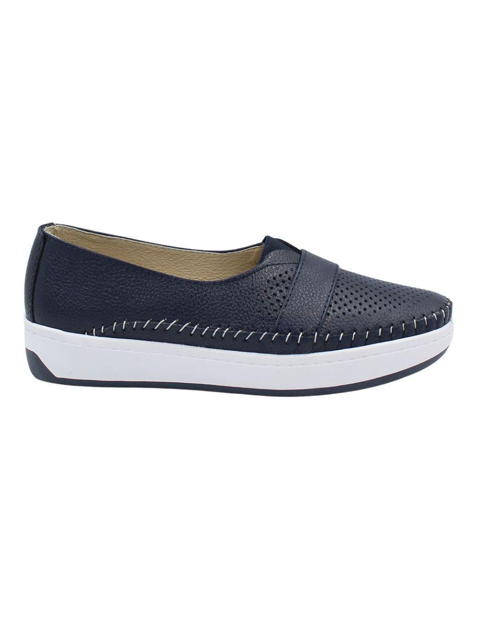 Mocasín de piel para mujer