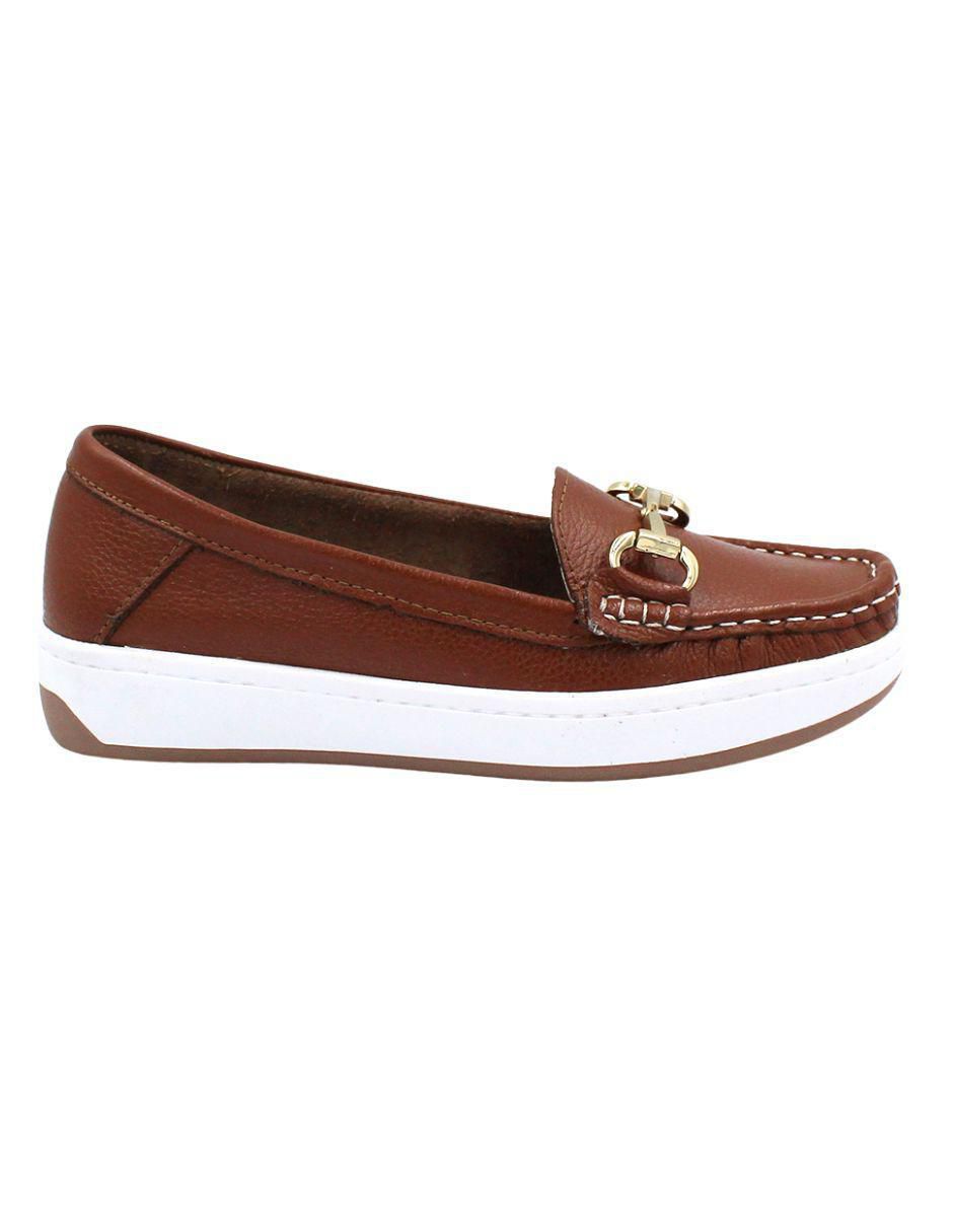Mocasín de piel para mujer