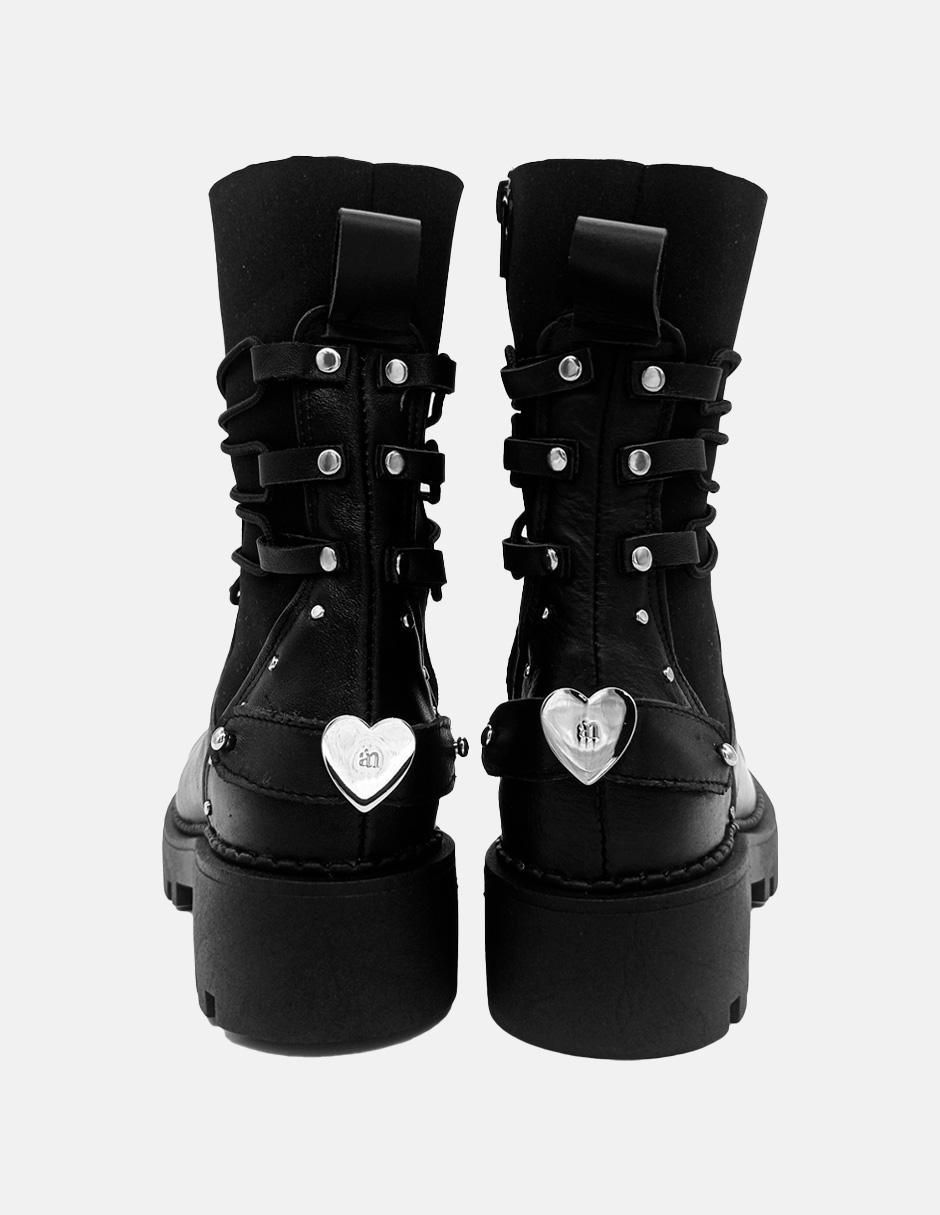 Bota combat arriba del tobillo Best Seller de piel para mujer 3