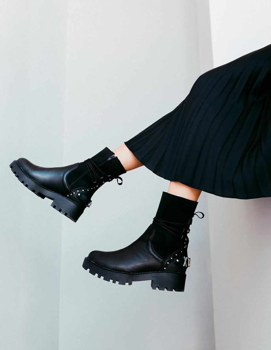Bota combat arriba del tobillo Best Seller de piel para mujer 6