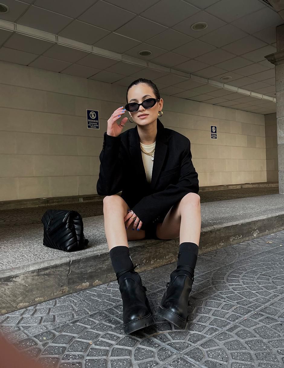 Bota combat arriba del tobillo Best Seller de piel para mujer 7