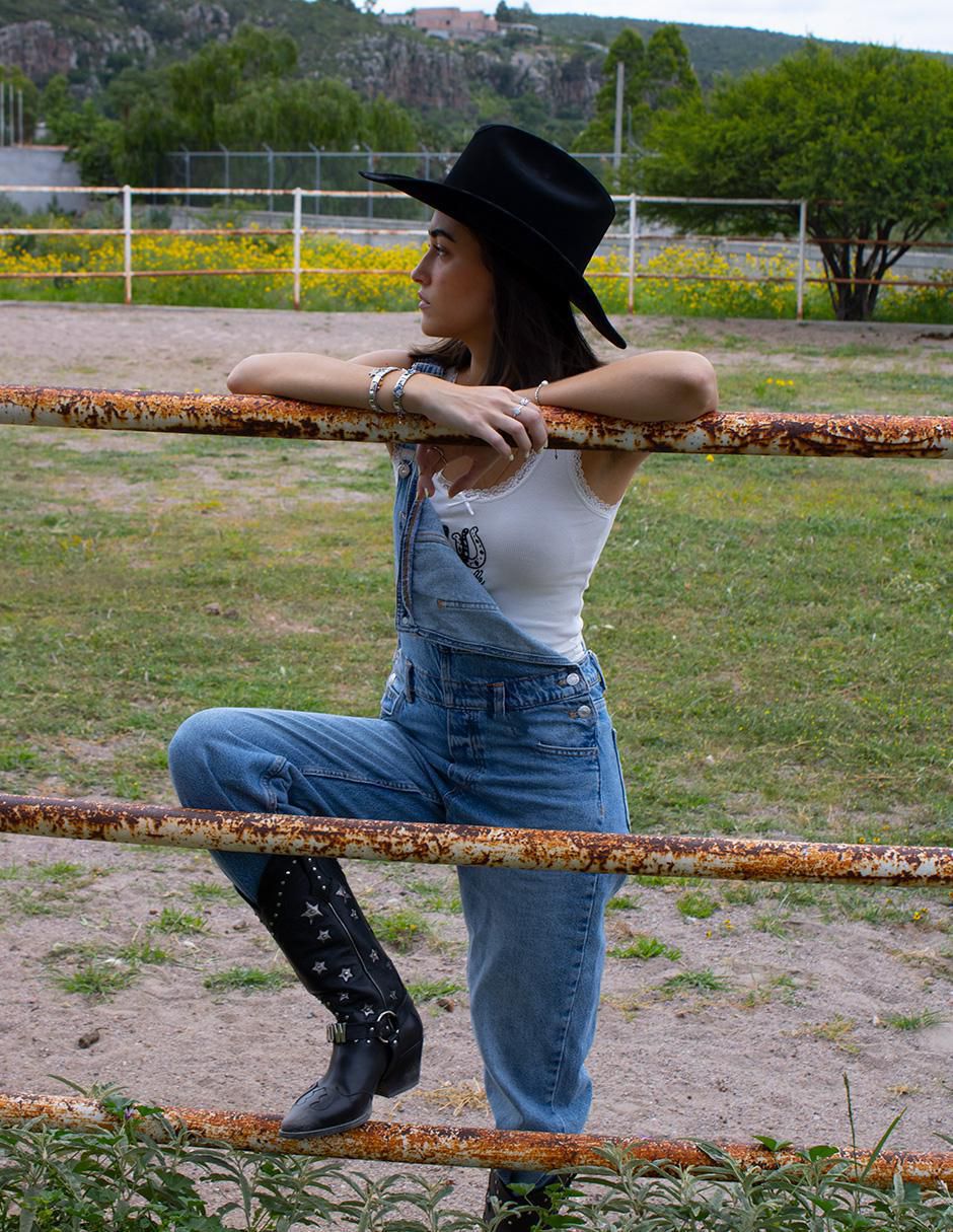 Bota cowboy media pierna Best seller de piel para mujer 9