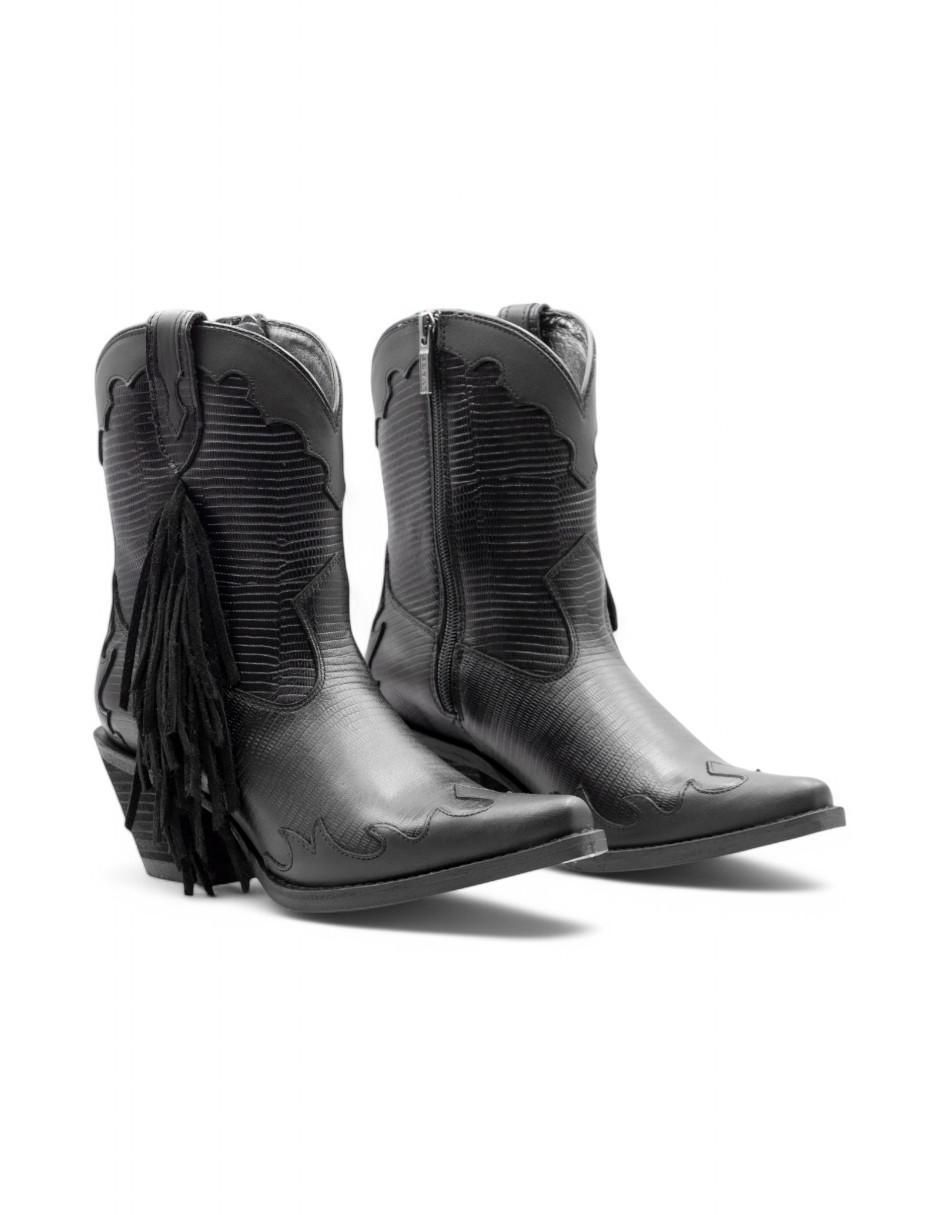 Bota Cowboy media pierna de piel bovino para mujer 3