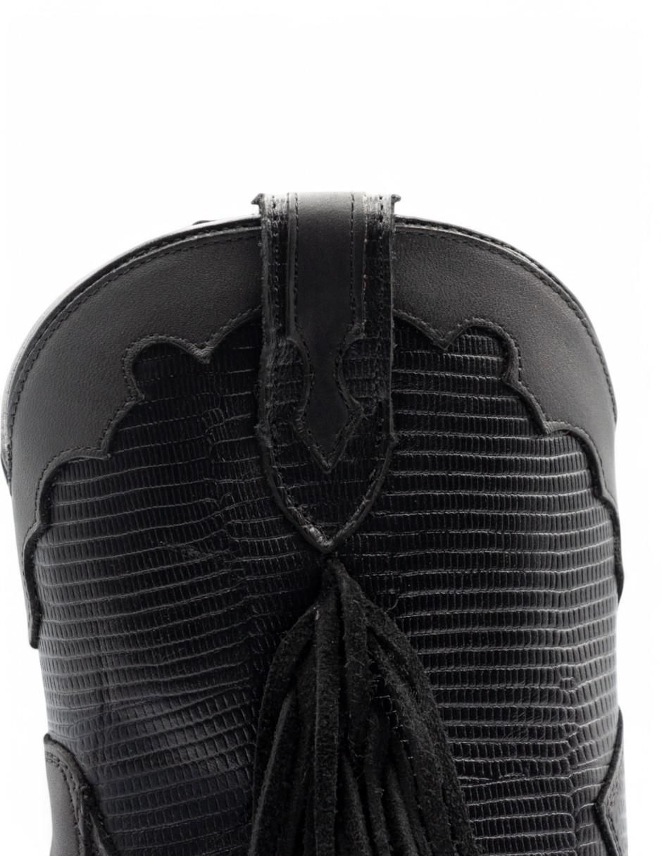 Bota Cowboy media pierna de piel bovino para mujer 5