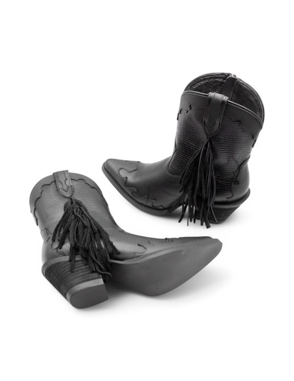 Bota Cowboy media pierna de piel bovino para mujer 8
