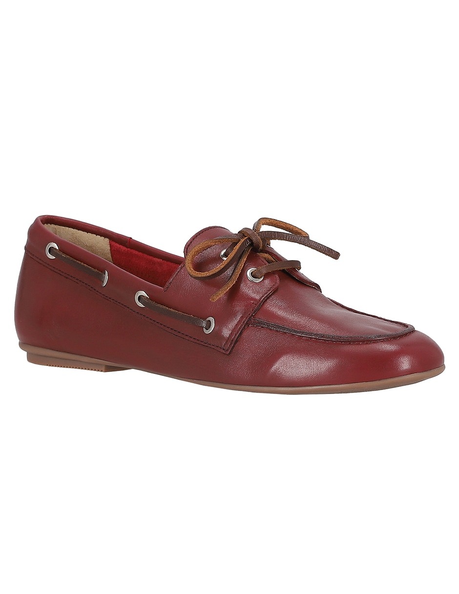 Mocasín de piel para mujer