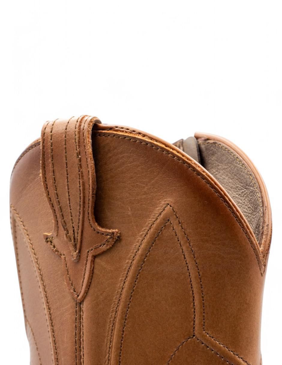 Bota cowboy media pierna de piel para mujer 4