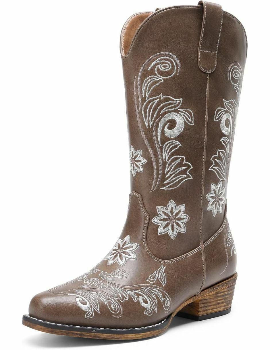 Bota cowboy arriba del tobillo para mujer