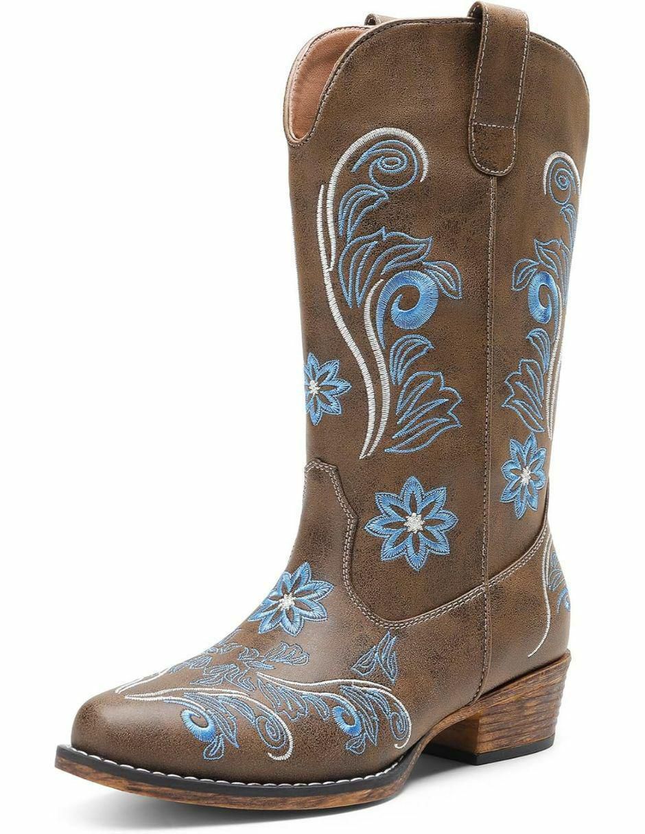 Bota cowboy arriba del tobillo para mujer