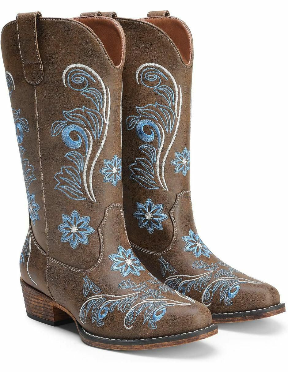 Bota cowboy arriba del tobillo para mujer 2