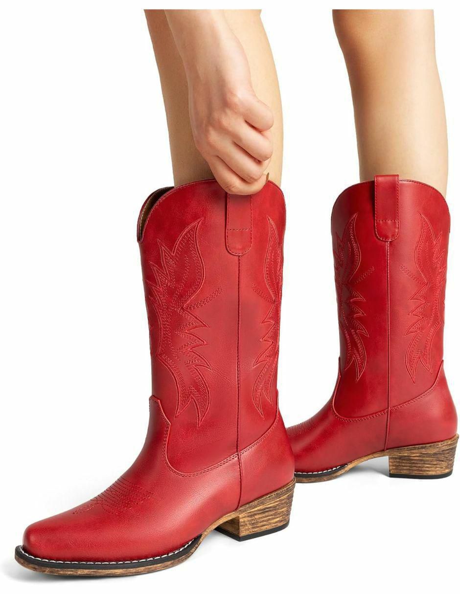 Bota cowboy media pierna dream paris sin familia o colección "de" piel vegana "para mujer"