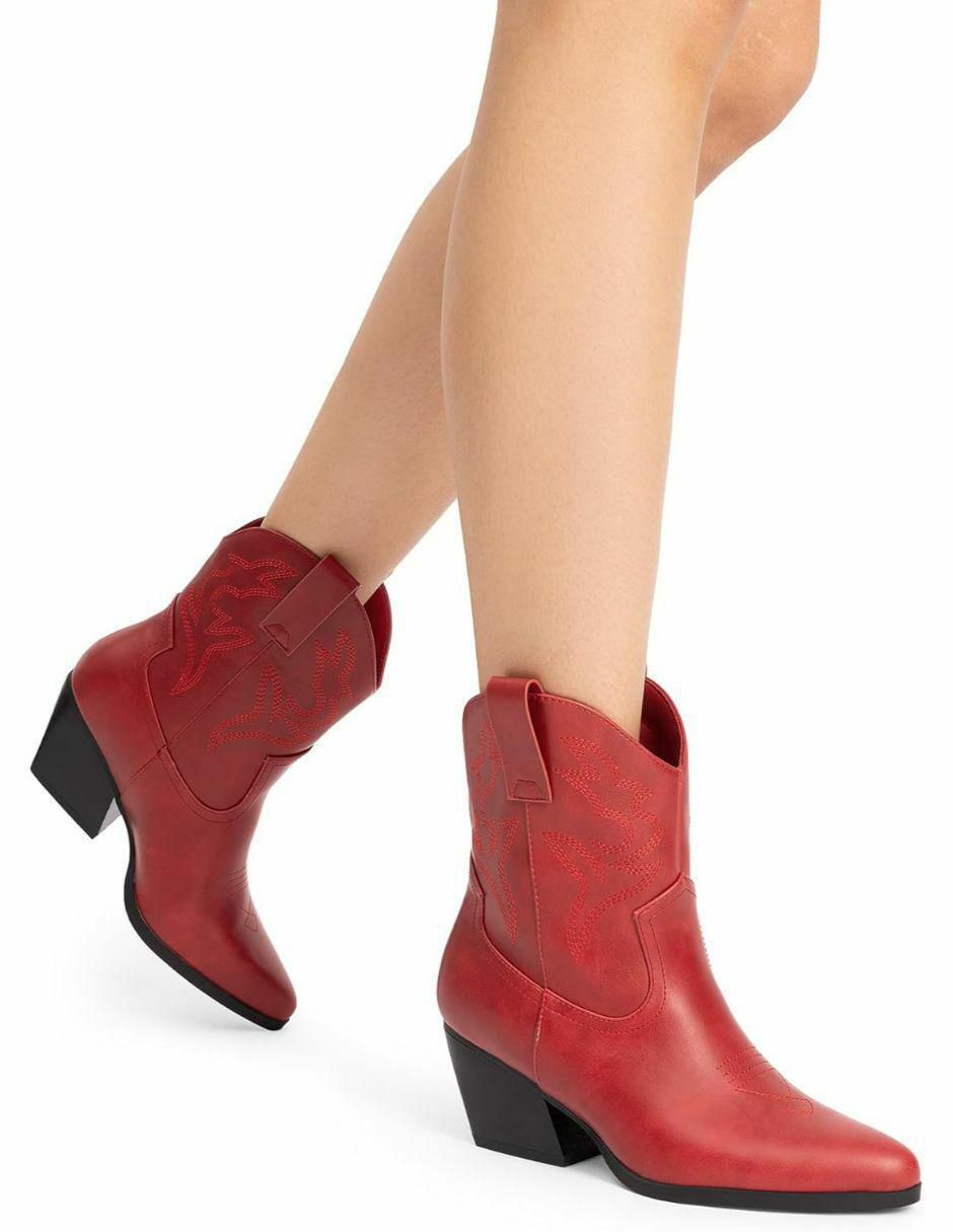 Bota cowboy arriba del tobillo dream paris sin familia o colección "de" piel vegana "para mujer"