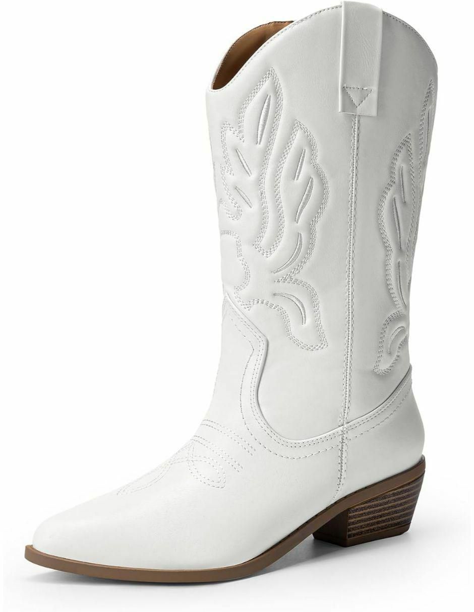 Bota cowboy arriba del tobillo para mujer
