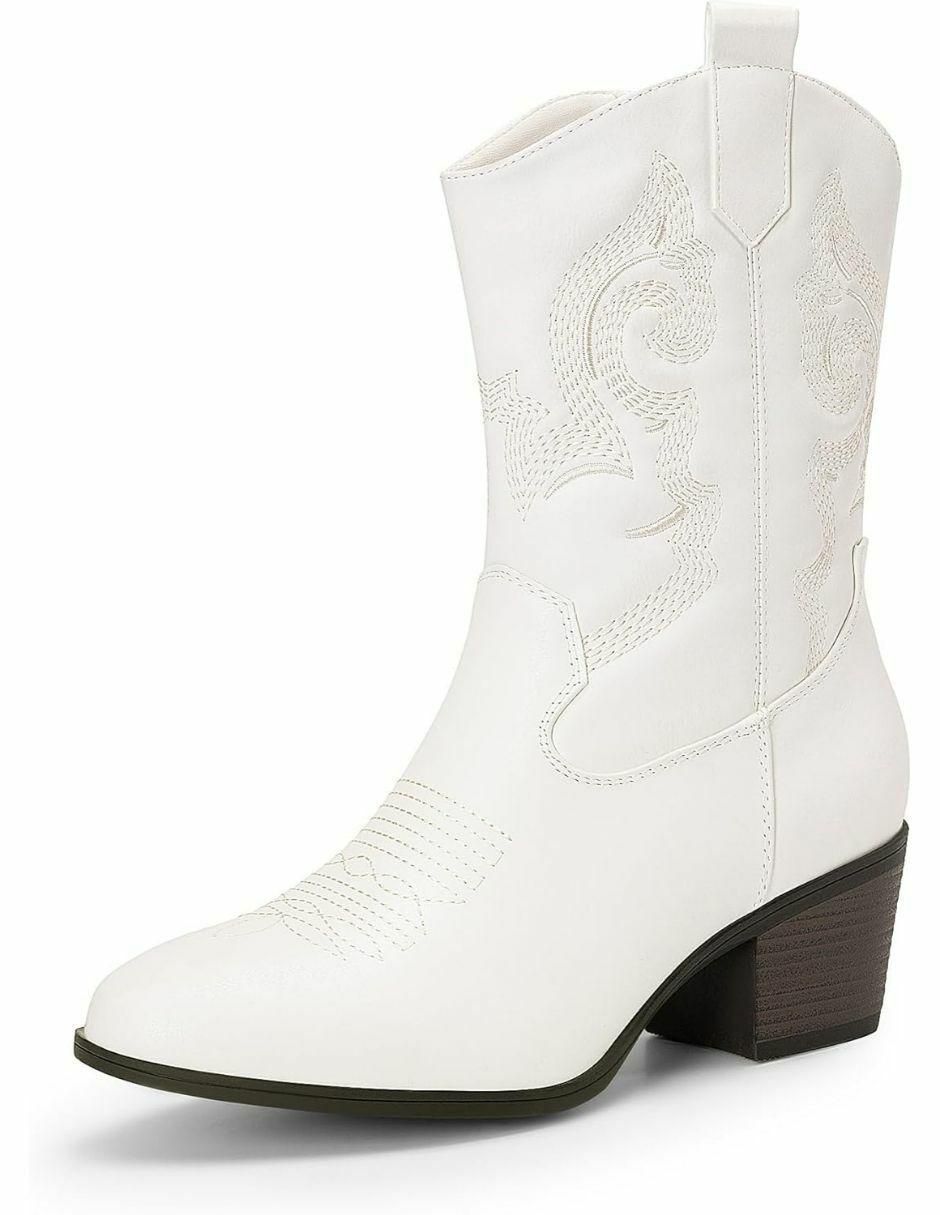 Bota cowboy arriba del tobillo para mujer