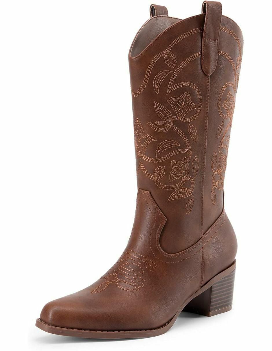 Bota cowboy arriba del tobillo para mujer
