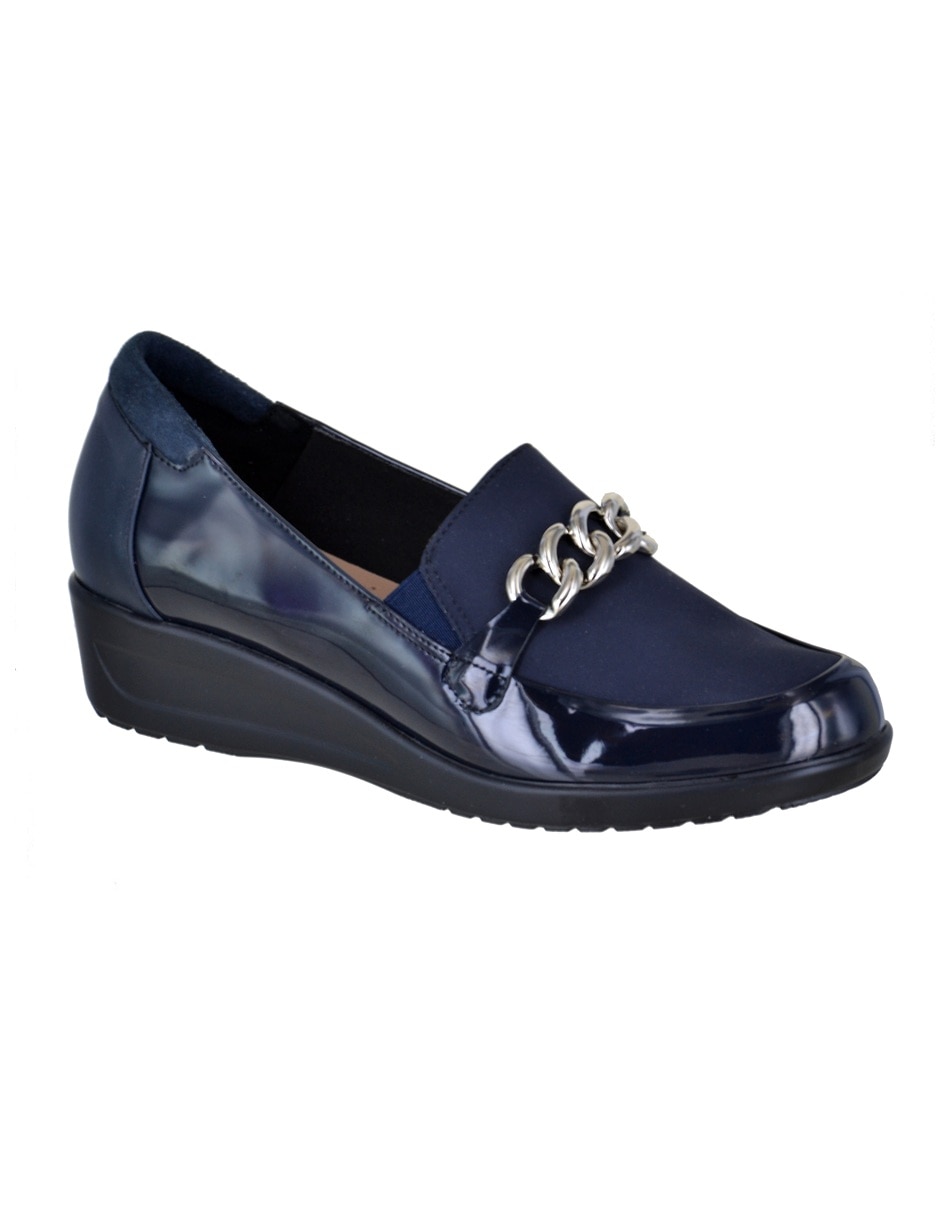 Mocasín de charol para mujer
