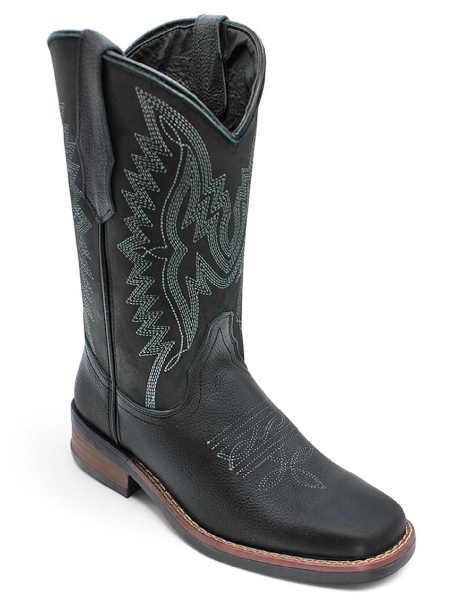 Bota cowboy media pierna Rbsoul de piel para mujer Bota cowboy media pierna Rbsoul de piel para mujer