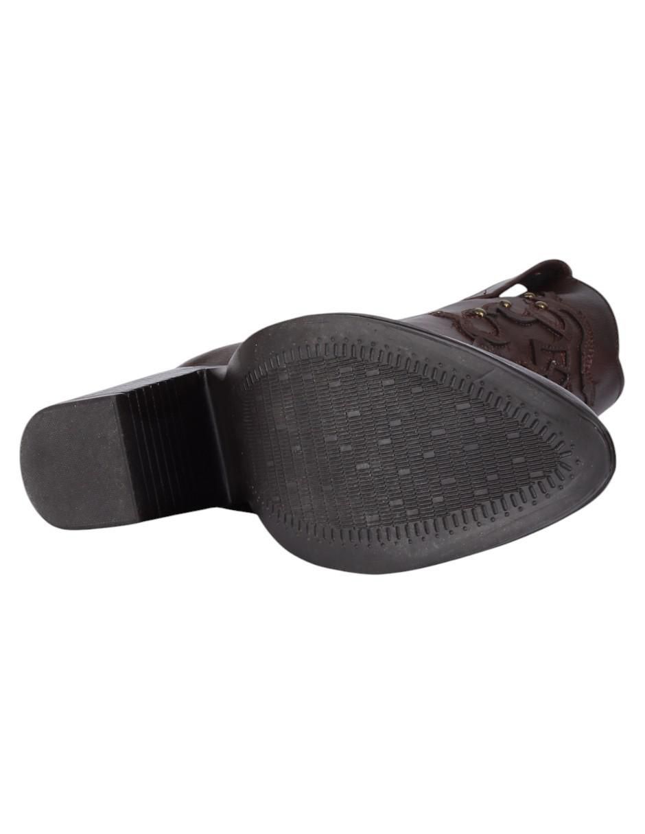 Bota cowboy arriba del tobillo de piel para mujer 6