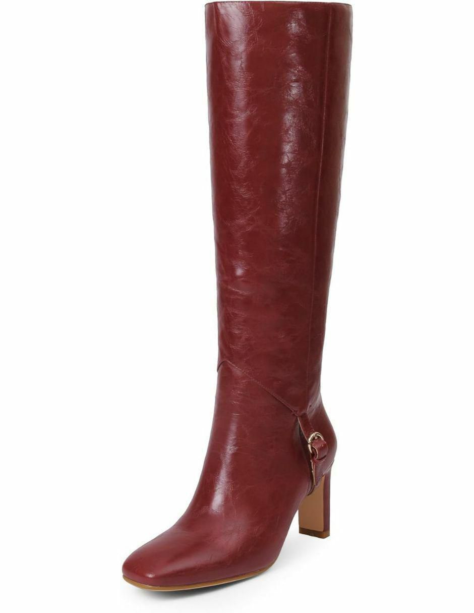 Bota abajo de la rodilla de piel para mujer