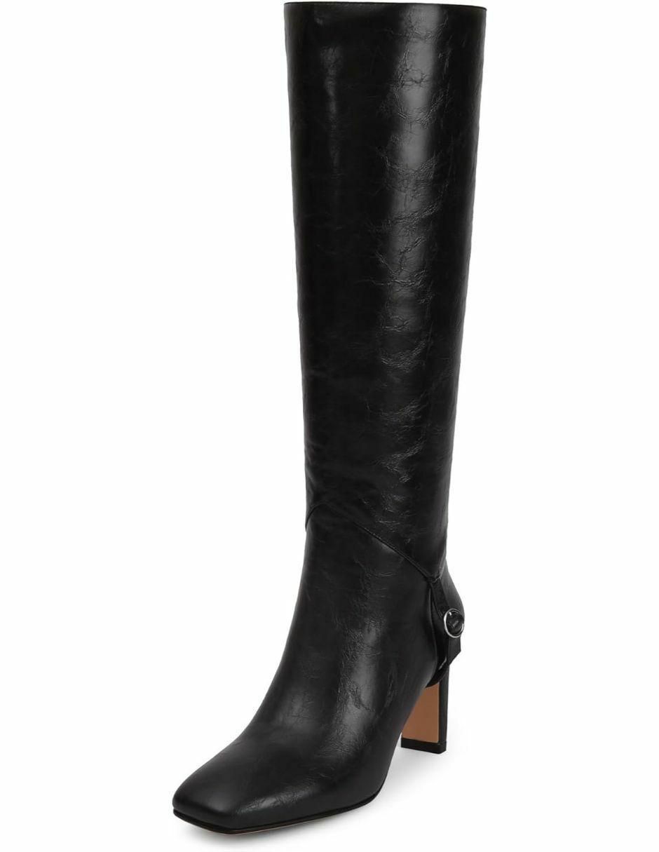 Bota abajo de la rodilla de piel para mujer