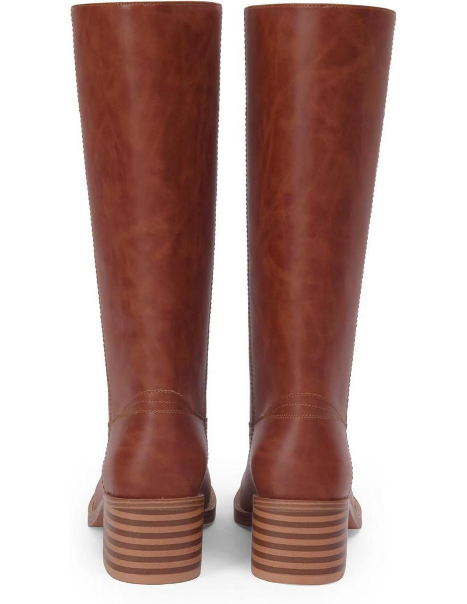 Bota cowboy abajo de la rodilla de piel para mujer 3