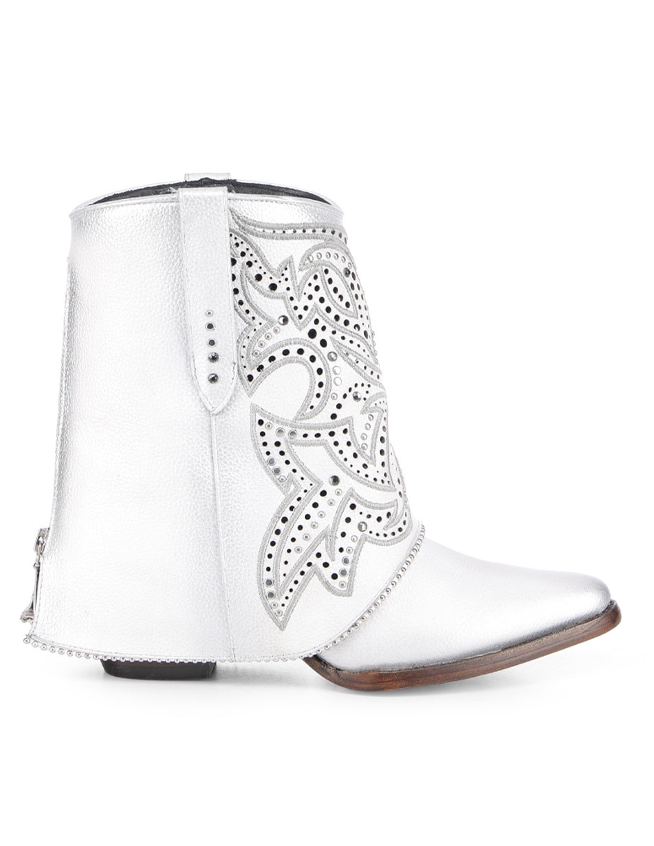 Bota cowboy arriba del tobillo de piel para mujer 6