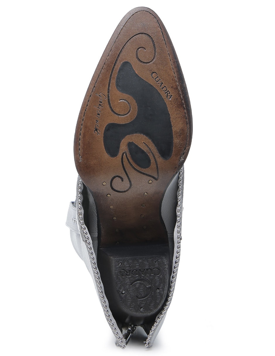 Bota cowboy arriba del tobillo de piel para mujer 7