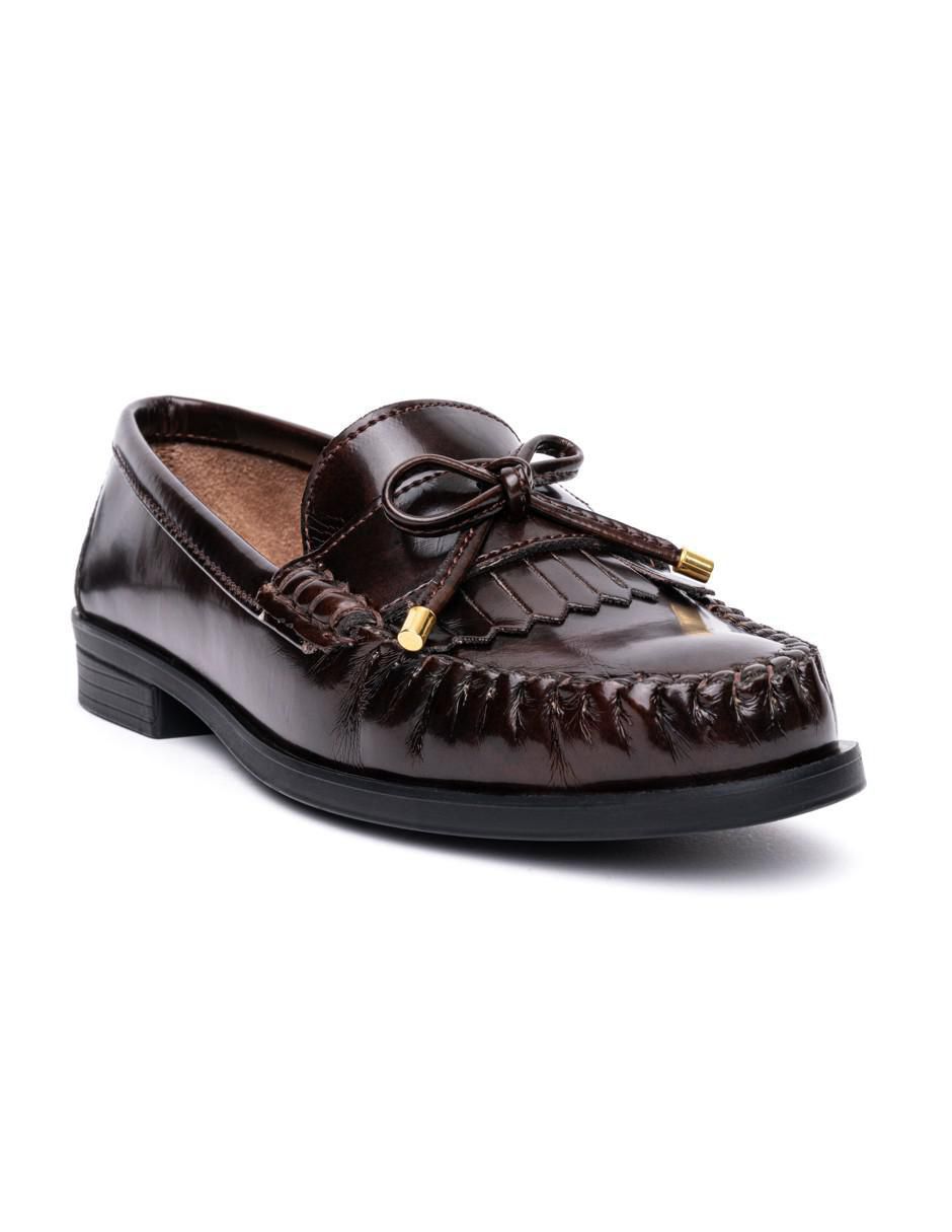 Mocasín de piel para mujer