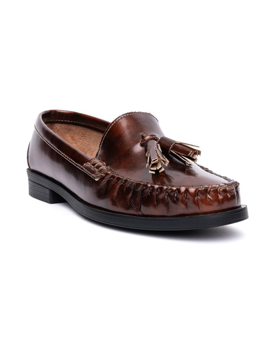 Mocasín de piel para mujer