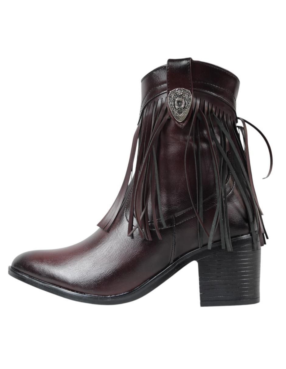 Bota cowboy arriba del tobillo Vaqueras de piel para mujer 3