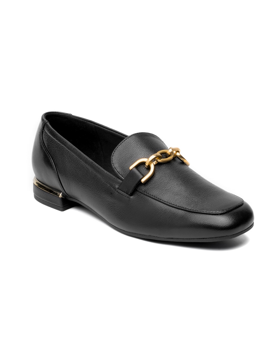 Mocasín de piel para mujer