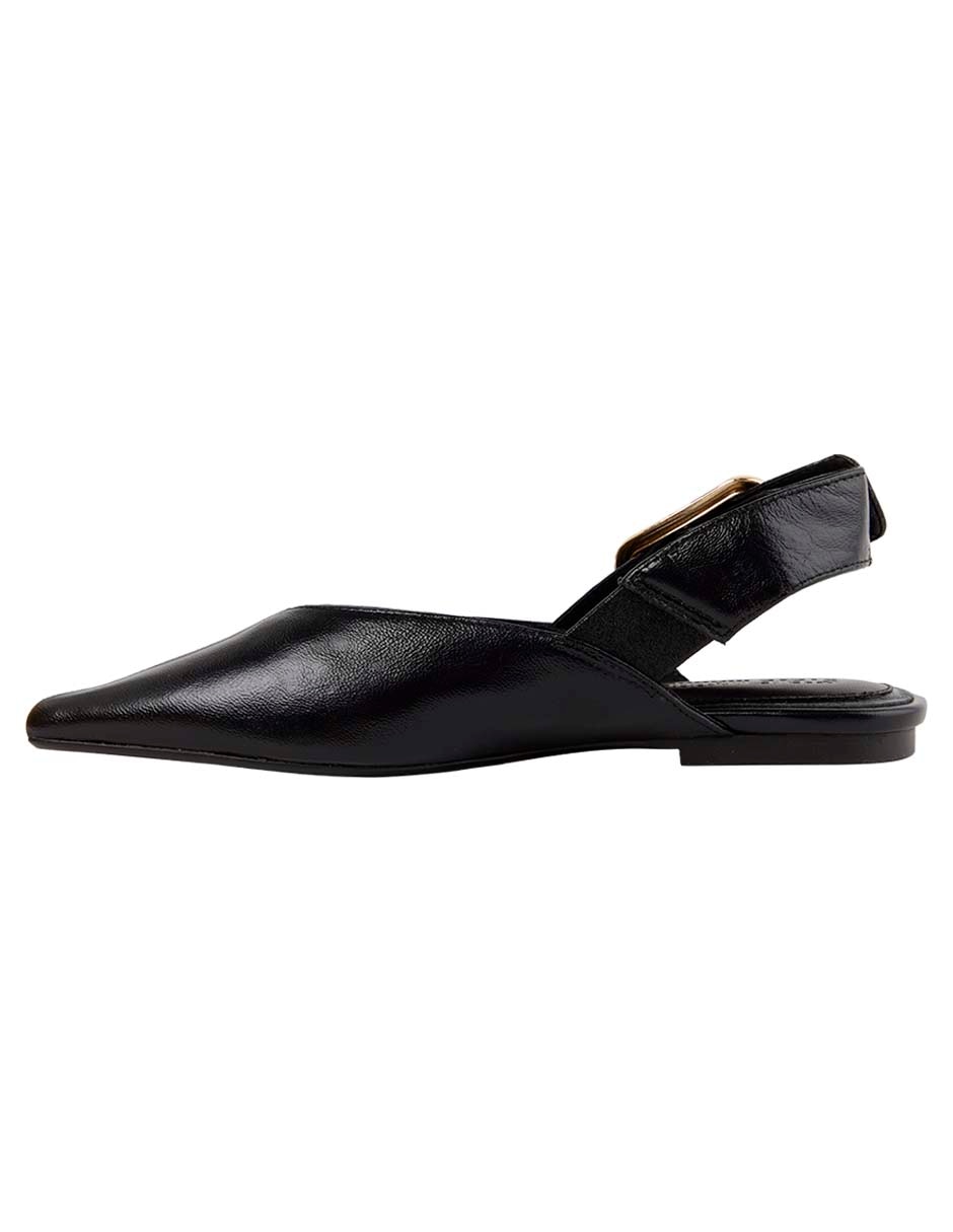 Balerina Sianna Black Leat para mujer 4