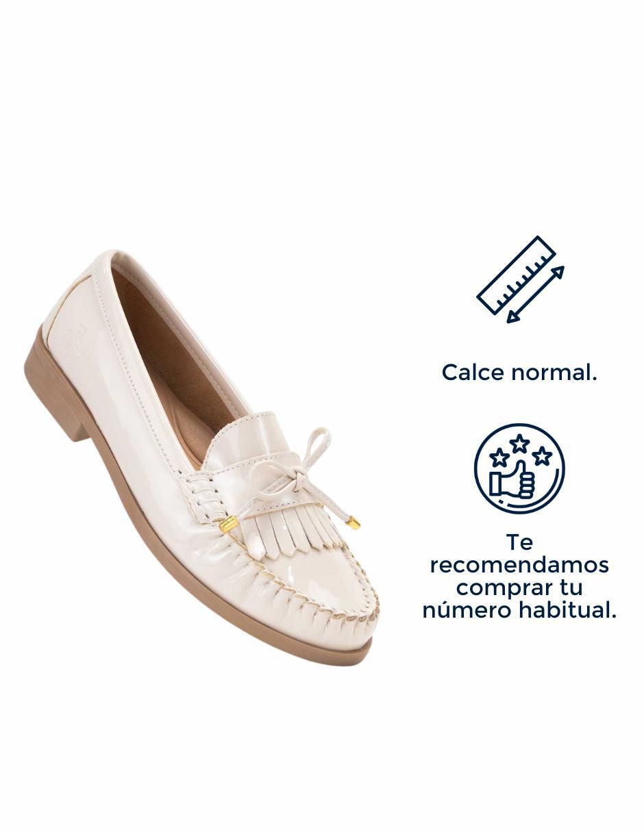 Mocasín Malva de charol para mujer 4