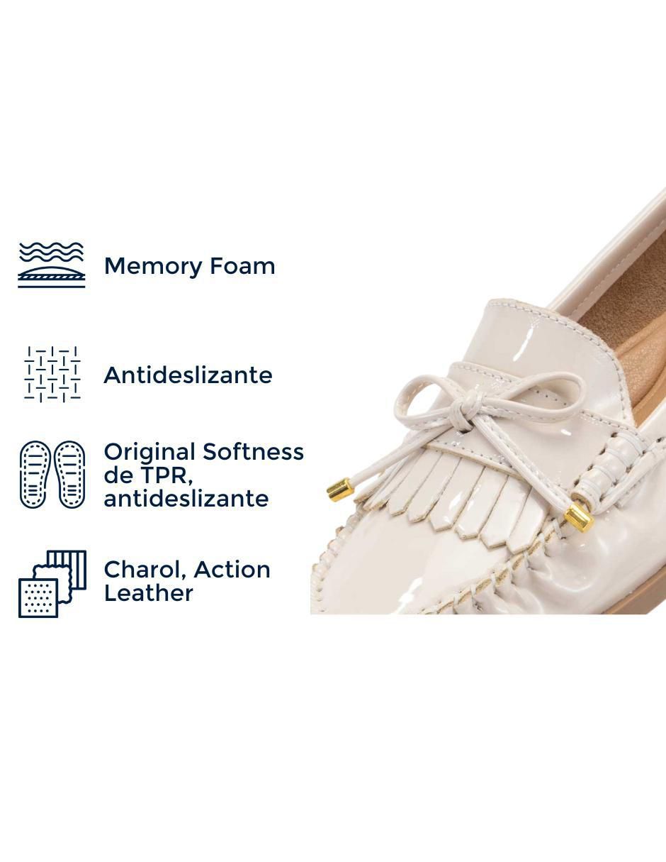 Mocasín Malva de charol para mujer 5