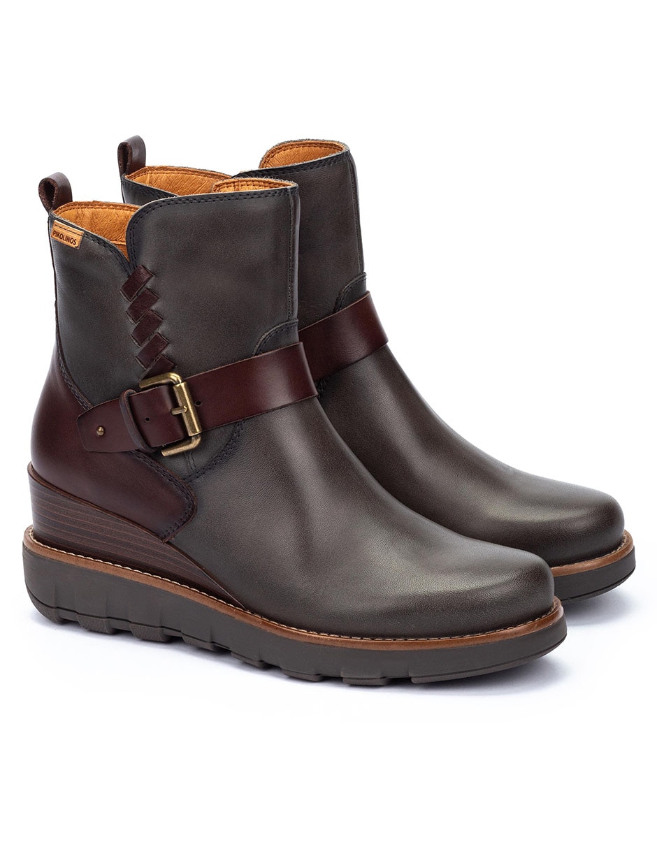 Bota arriba del tobillo de piel para mujer 2