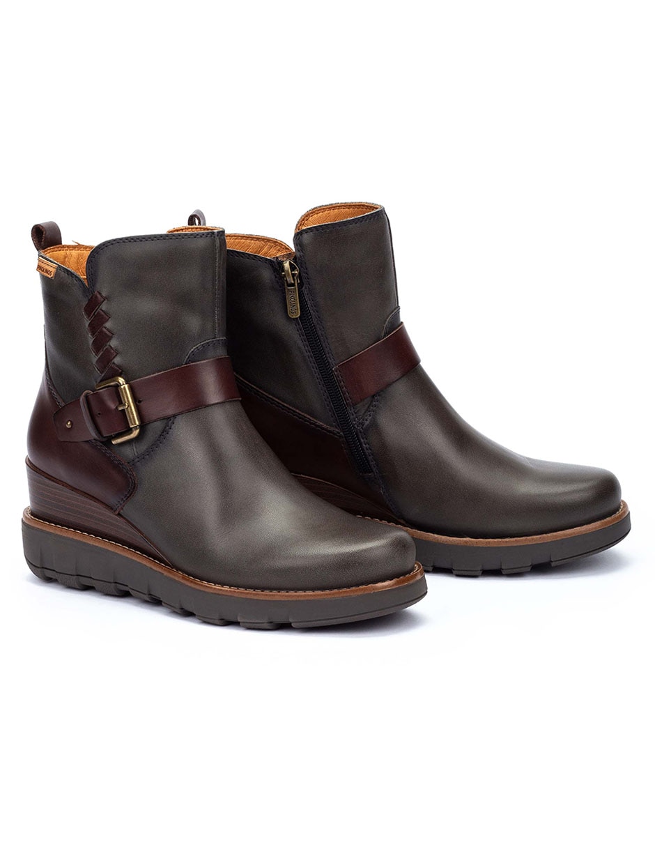 Bota arriba del tobillo de piel para mujer 4