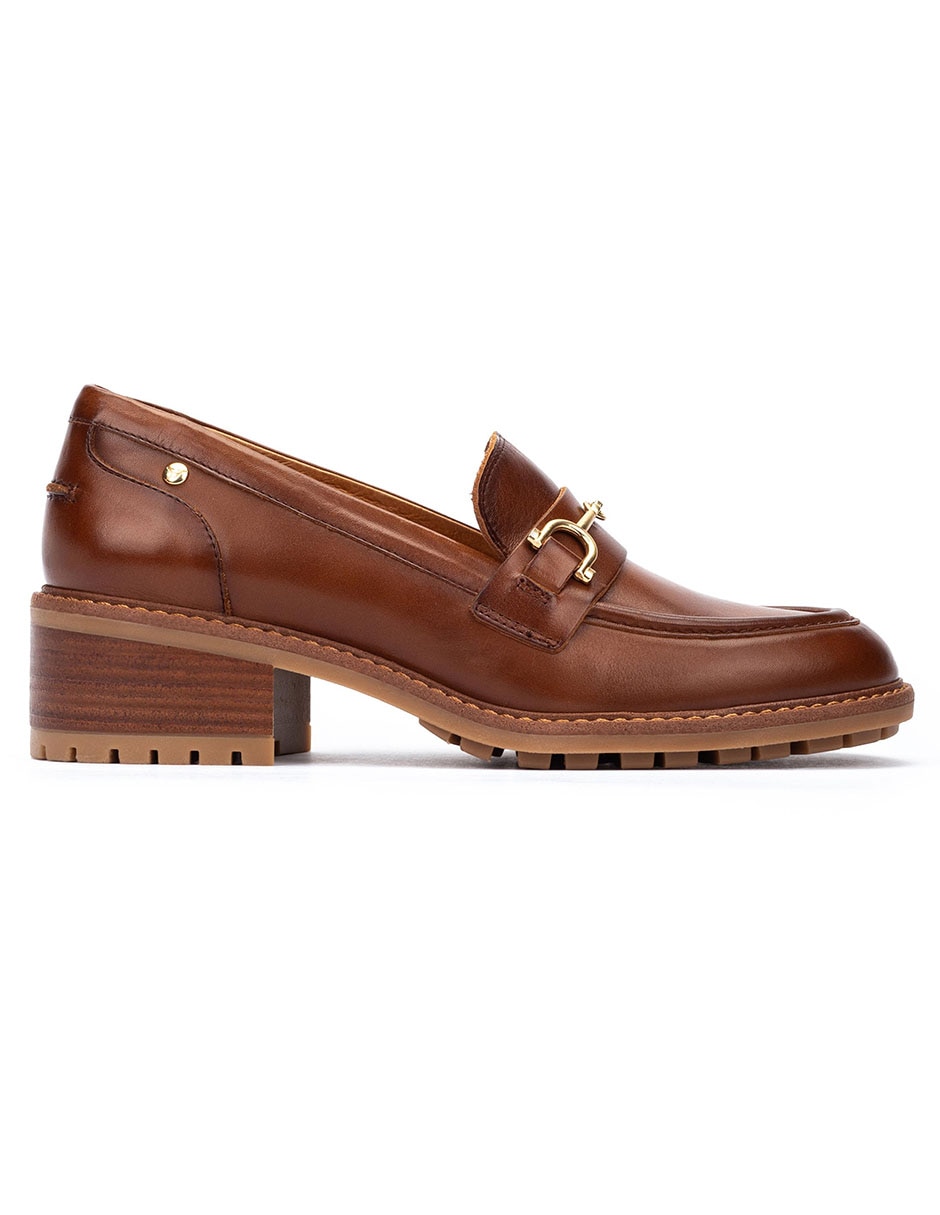 Mocasín de piel para mujer