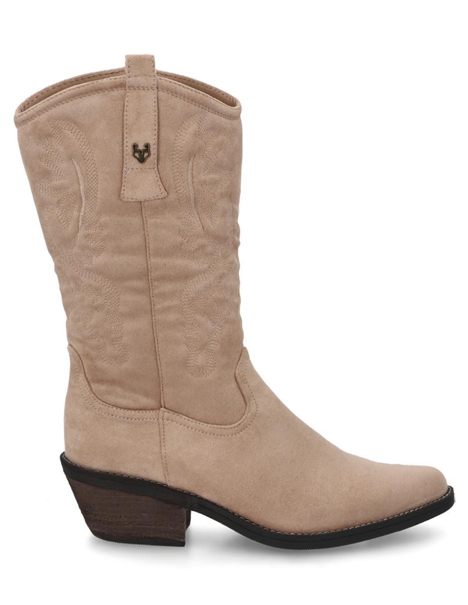Bota cowboy media pierna para mujer 2