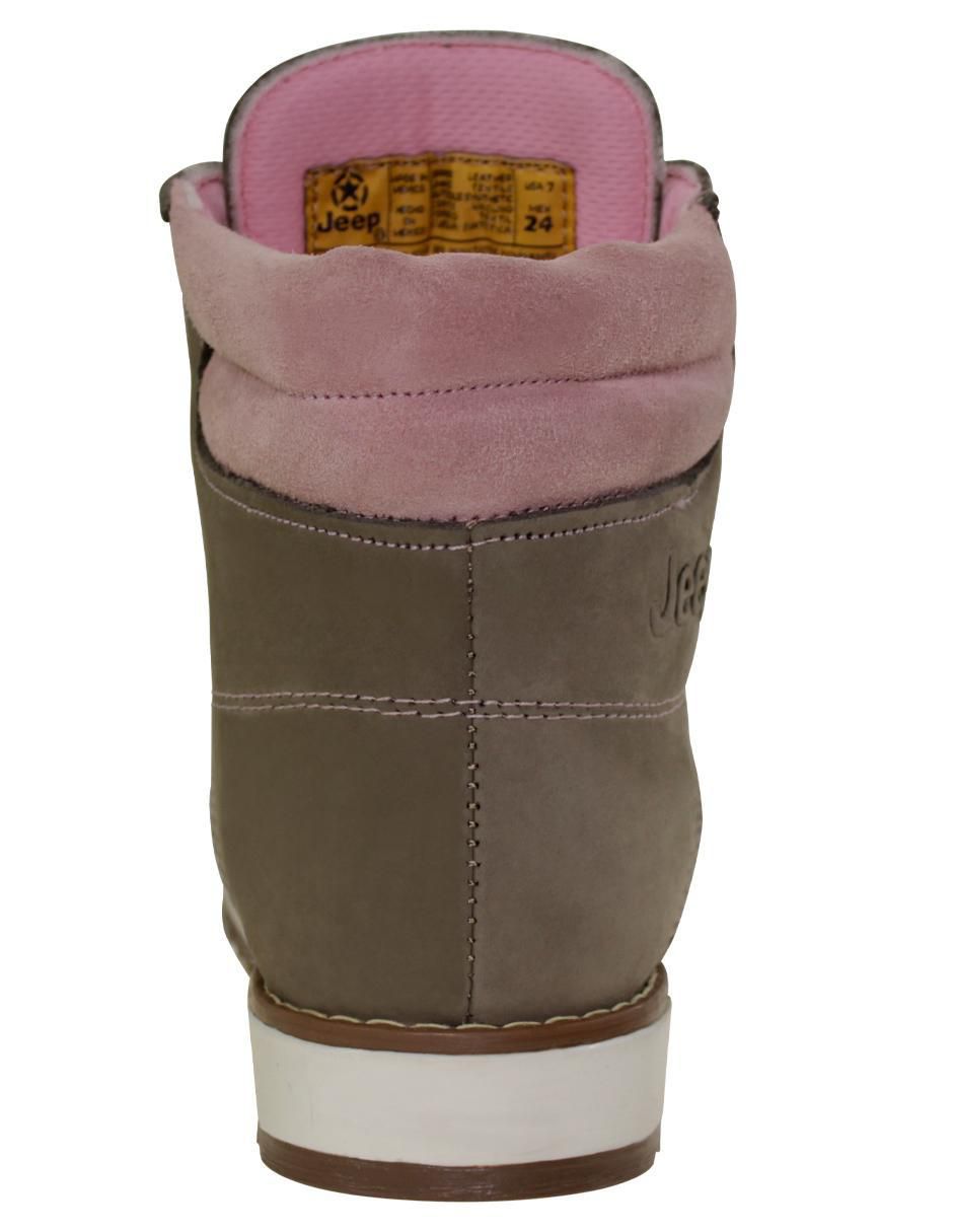 Bota arriba del tobillo de piel para mujer 4