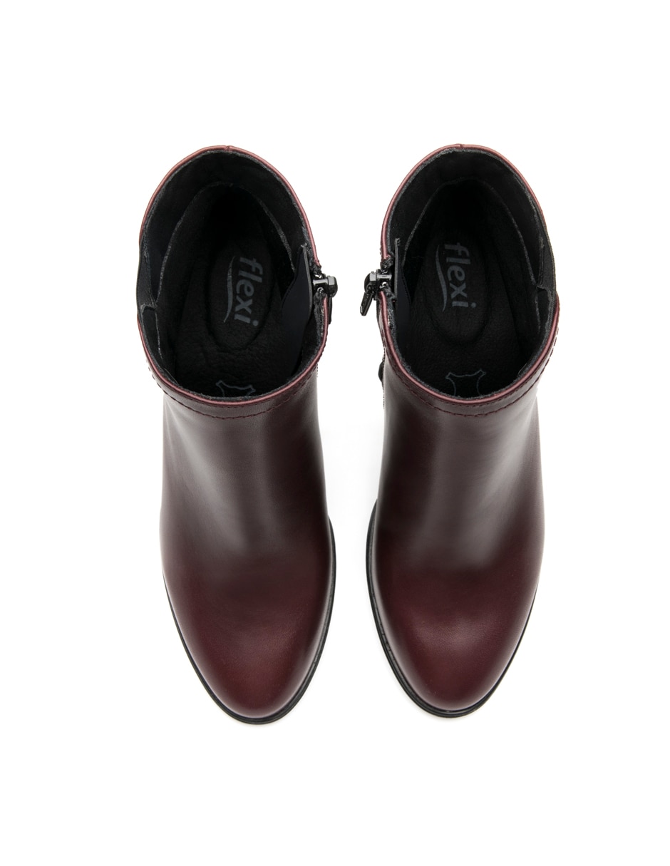 Botín arriba del tobillo de piel para mujer 6