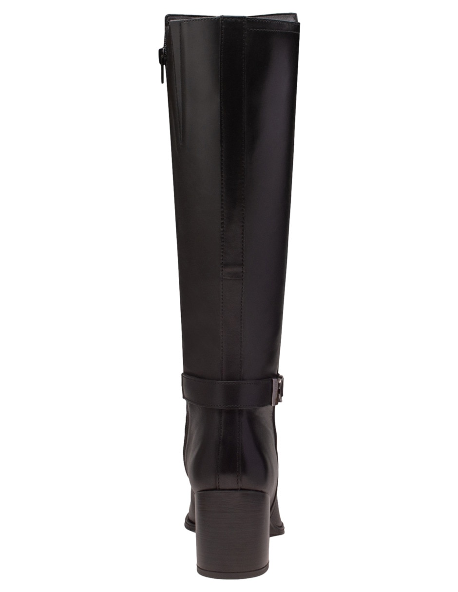 Bota media pierna Charlotte de piel para mujer 4