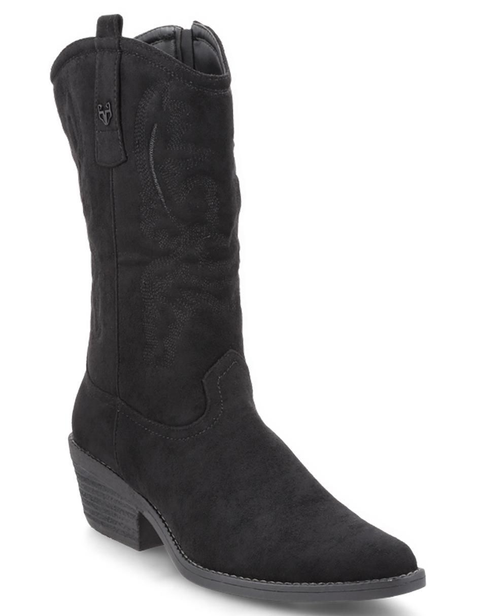 Bota cowboy media pierna para mujer