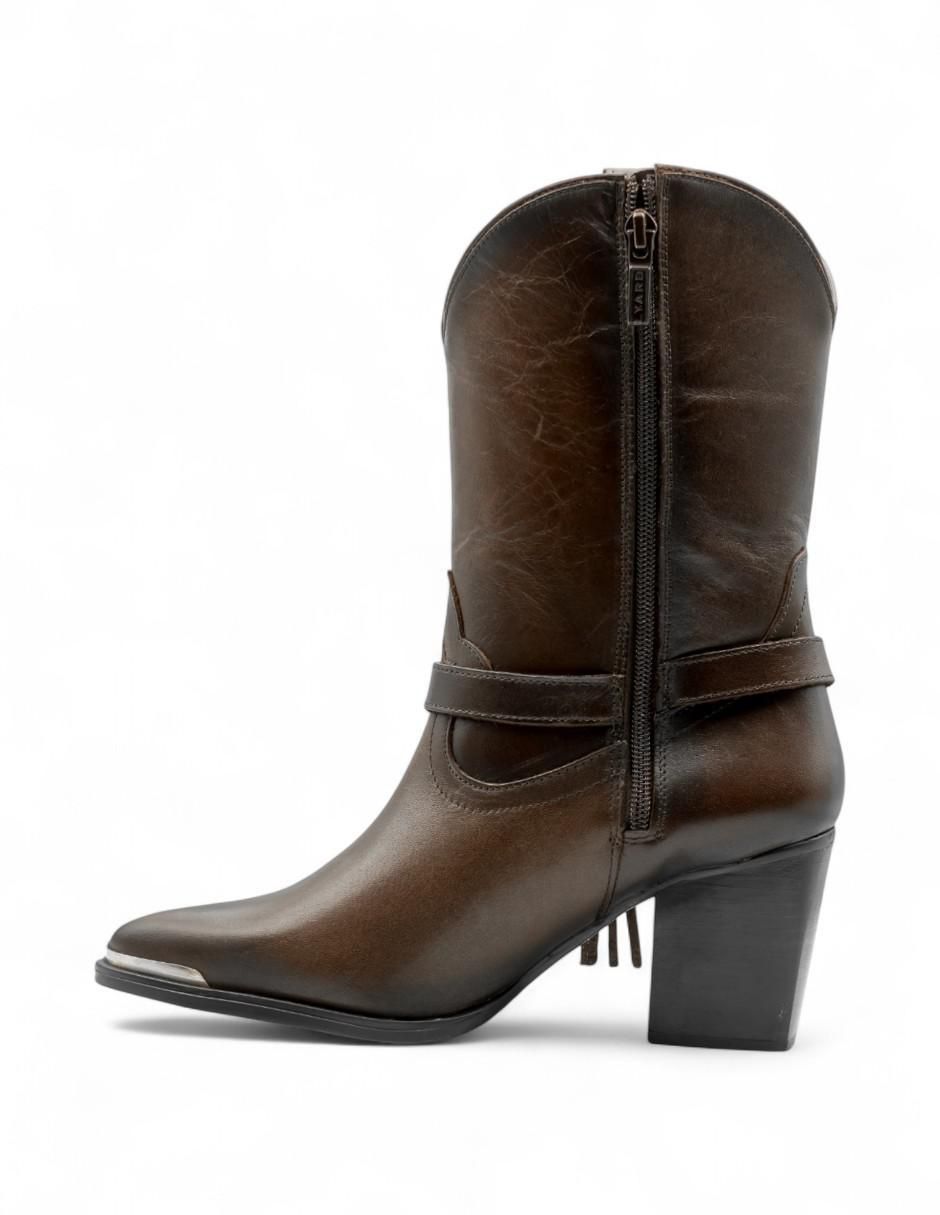 Bota arriba del tobillo de piel para mujer 3