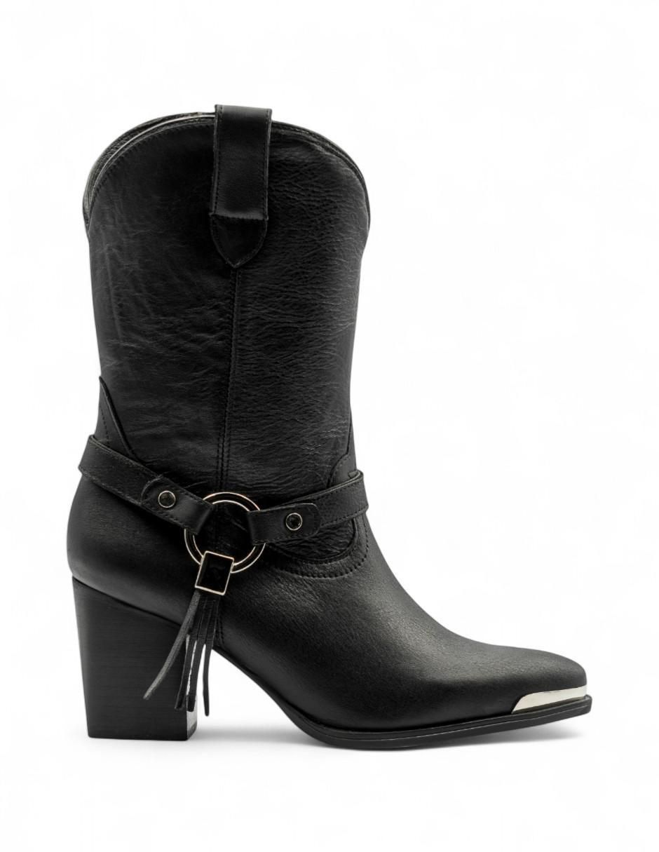 Bota arriba del tobillo de piel para mujer