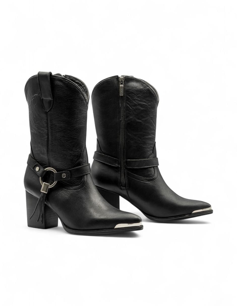 Bota arriba del tobillo de piel para mujer 2