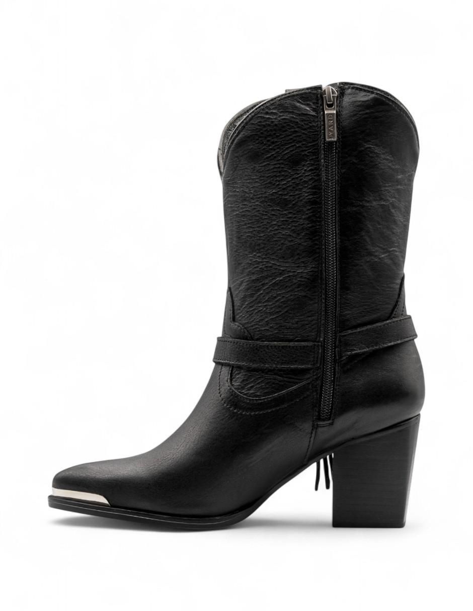 Bota arriba del tobillo de piel para mujer 3
