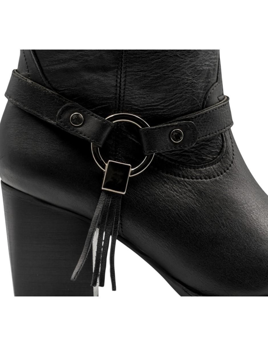Bota arriba del tobillo de piel para mujer 5