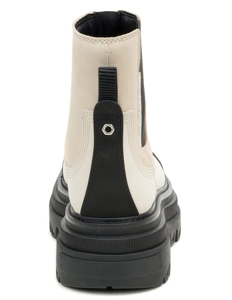 Bota arriba del tobillo de piel para mujer 4