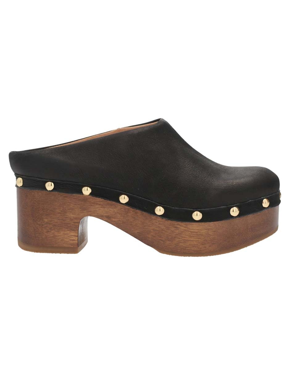 Zueco de cuero para mujer 2