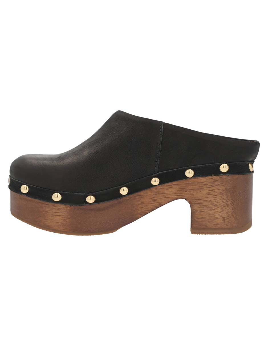 Zueco de cuero para mujer 4